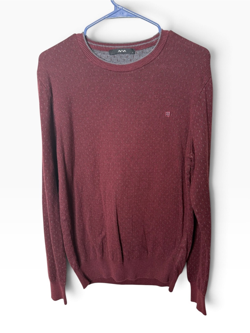 AVVA Burgundy Maroon Size L Crewneck Sweater